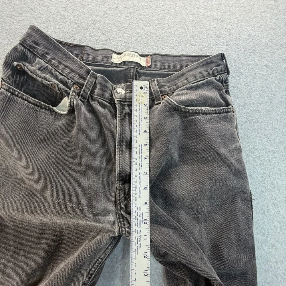 Levis 550 Relaxed Fit Tapered Leg Jeans Mens 34x30 Faded Black Denim Vintage